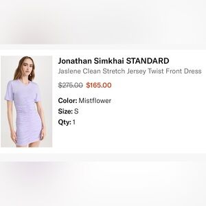 Jonathan Simkhai Light Purple Dress